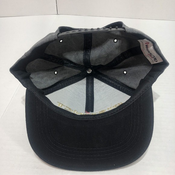 Vintage Distinct Snapback Hat, Made in USA, Adjustable, Grey, Americap - Picture 6 of 10